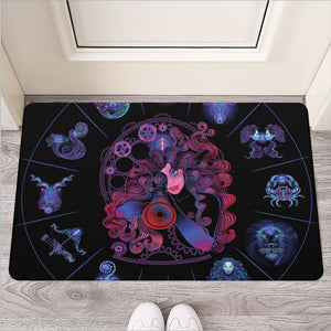 Sagittarius And Astrological Signs Print Rubber Doormat