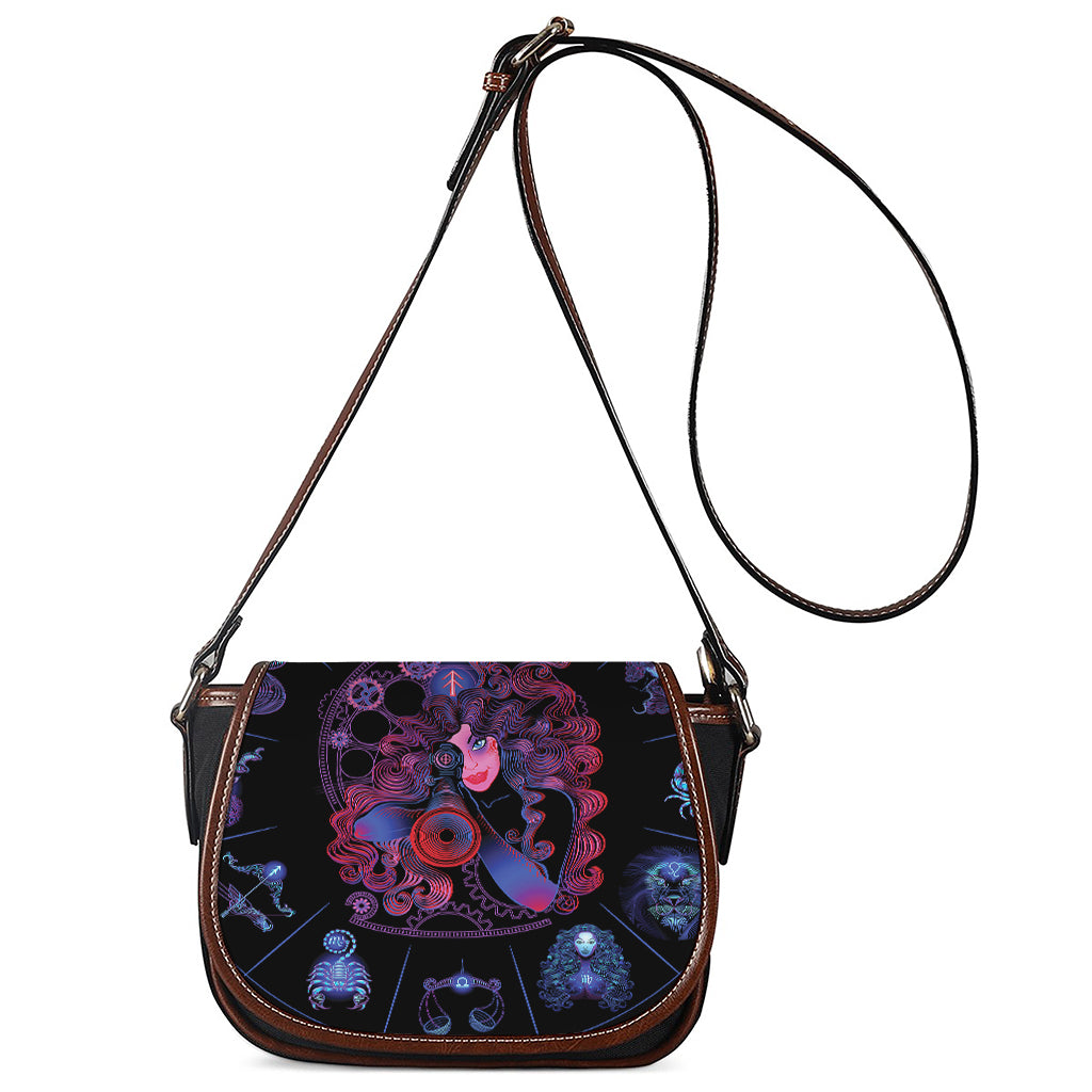 Sagittarius And Astrological Signs Print Saddle Bag