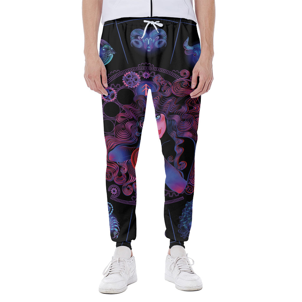Sagittarius And Astrological Signs Print Scuba Joggers