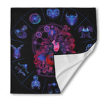 Sagittarius And Astrological Signs Print Silk Bandana