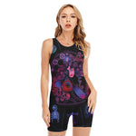 Sagittarius And Astrological Signs Print Sleeveless One Piece Swimsuit