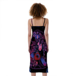 Sagittarius And Astrological Signs Print Slim Fit Midi Cami Dress