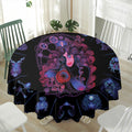 Sagittarius And Astrological Signs Print Waterproof Round Tablecloth