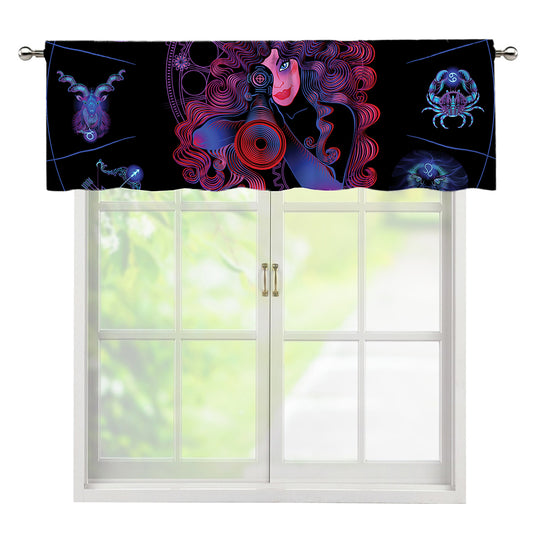 Sagittarius And Astrological Signs Print Window Valance