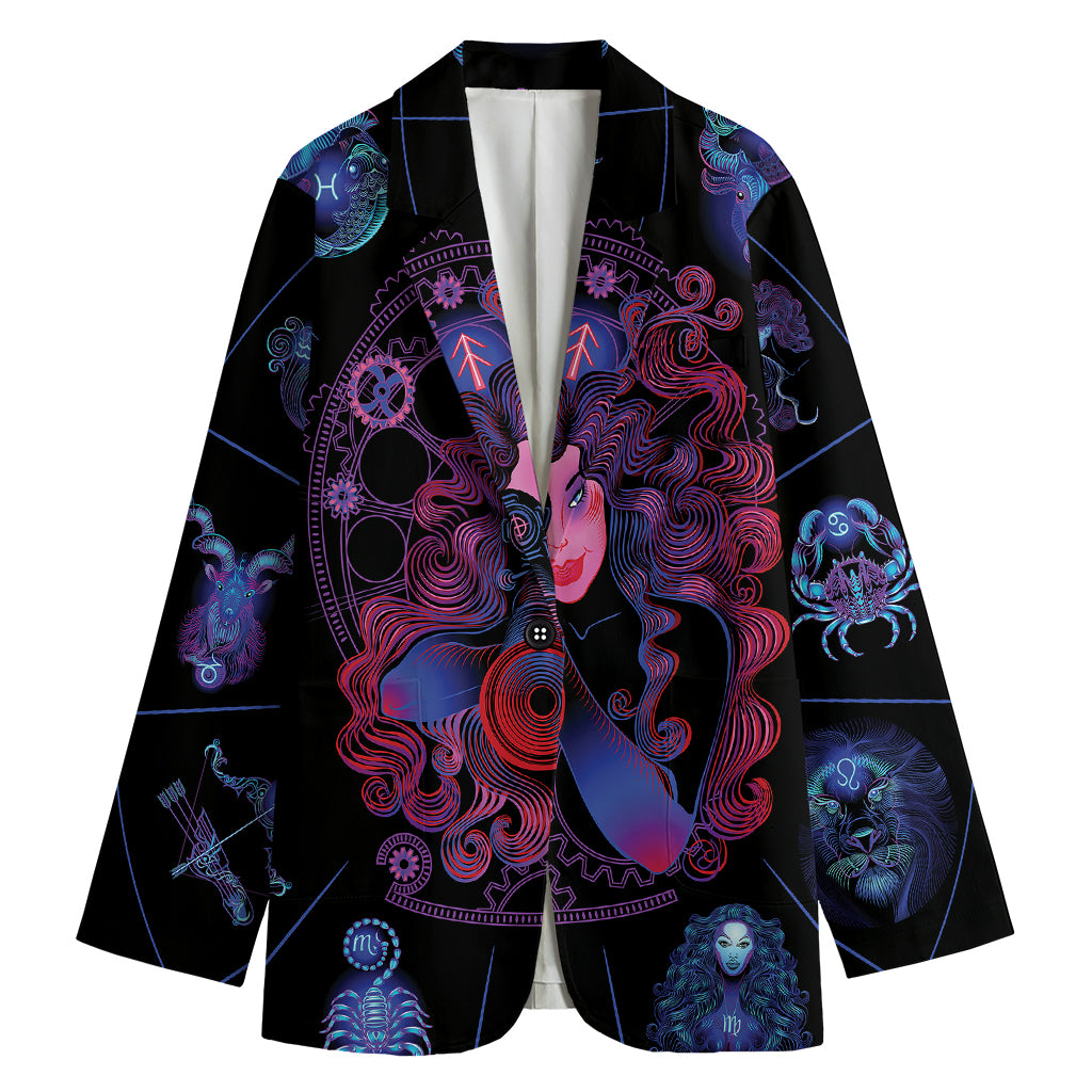 Sagittarius And Astrological Signs Print Women's Blazer