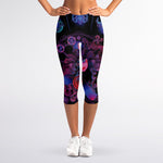 Sagittarius And Astrological Signs Print Women's Capri Leggings