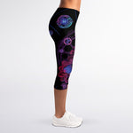 Sagittarius And Astrological Signs Print Women's Capri Leggings