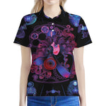 Sagittarius And Astrological Signs Print Women's Polo Shirt