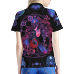 Sagittarius And Astrological Signs Print Women's Polo Shirt