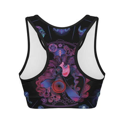Sagittarius And Astrological Signs Print Women's Sports Bra