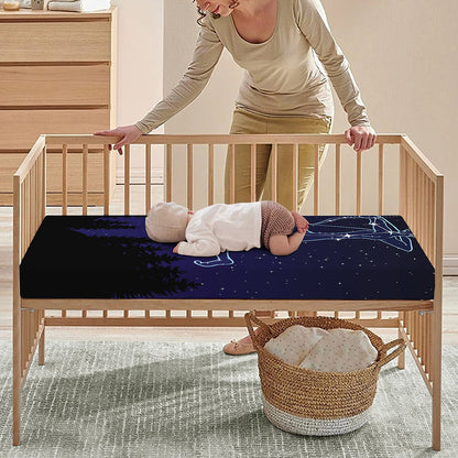 Sagittarius Constellation Print Baby Crib Sheet