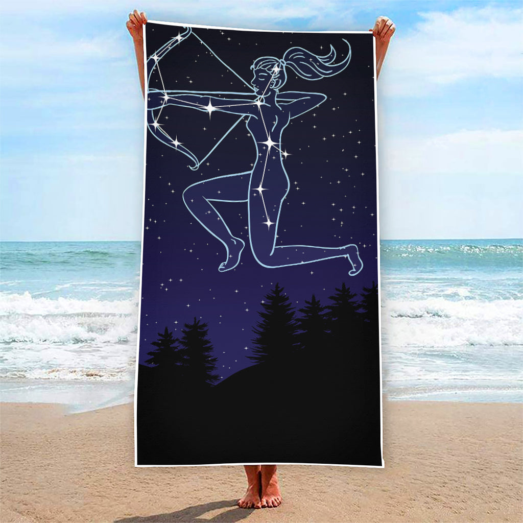 Sagittarius Constellation Print Beach Towel