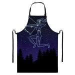 Sagittarius Constellation Print Bib Apron With Pocket