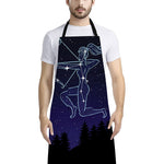 Sagittarius Constellation Print Bib Apron With Pocket
