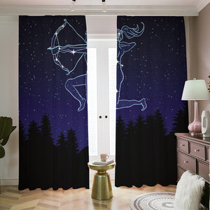 Sagittarius Constellation Print Blackout Pencil Pleat Curtains