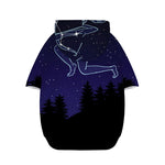 Sagittarius Constellation Print Dog Zip Up Hoodie