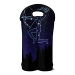 Sagittarius Constellation Print Double Neoprene Wine Tote