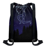 Sagittarius Constellation Print Drawstring Backpack