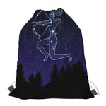 Sagittarius Constellation Print Drawstring Bag