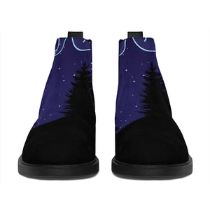 Sagittarius Constellation Print Flat Ankle Boots