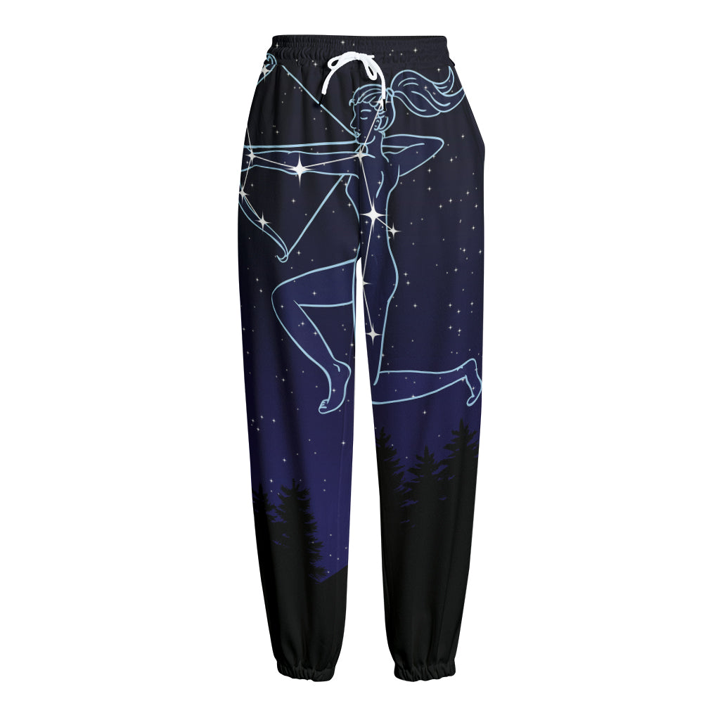 Sagittarius Constellation Print Fleece Lined Knit Pants