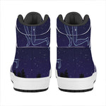 Sagittarius Constellation Print High Top Leather Sneakers
