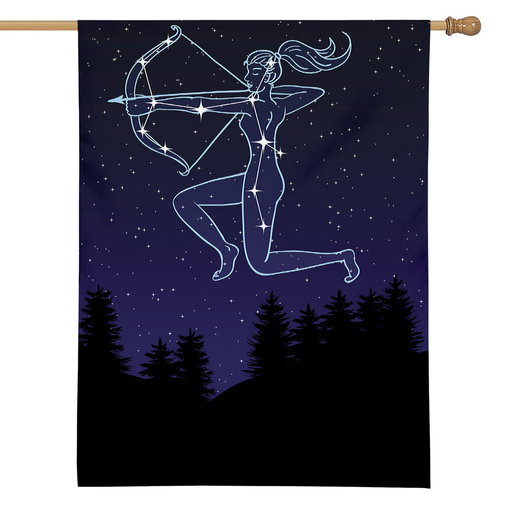 Sagittarius Constellation Print House Flag