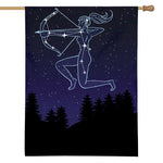 Sagittarius Constellation Print House Flag