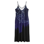 Sagittarius Constellation Print Jersey Midi Cami Dress