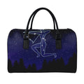 Sagittarius Constellation Print Leather Duffel Bag