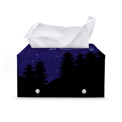 Sagittarius Constellation Print Leather Tissue Box Cover