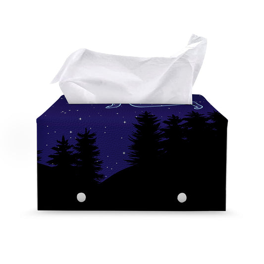 Sagittarius Constellation Print Leather Tissue Box Cover