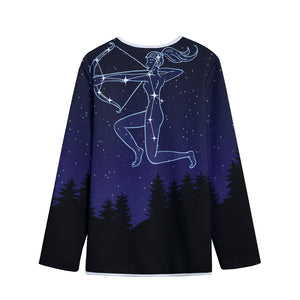 Sagittarius Constellation Print Long Sleeve Short Coat