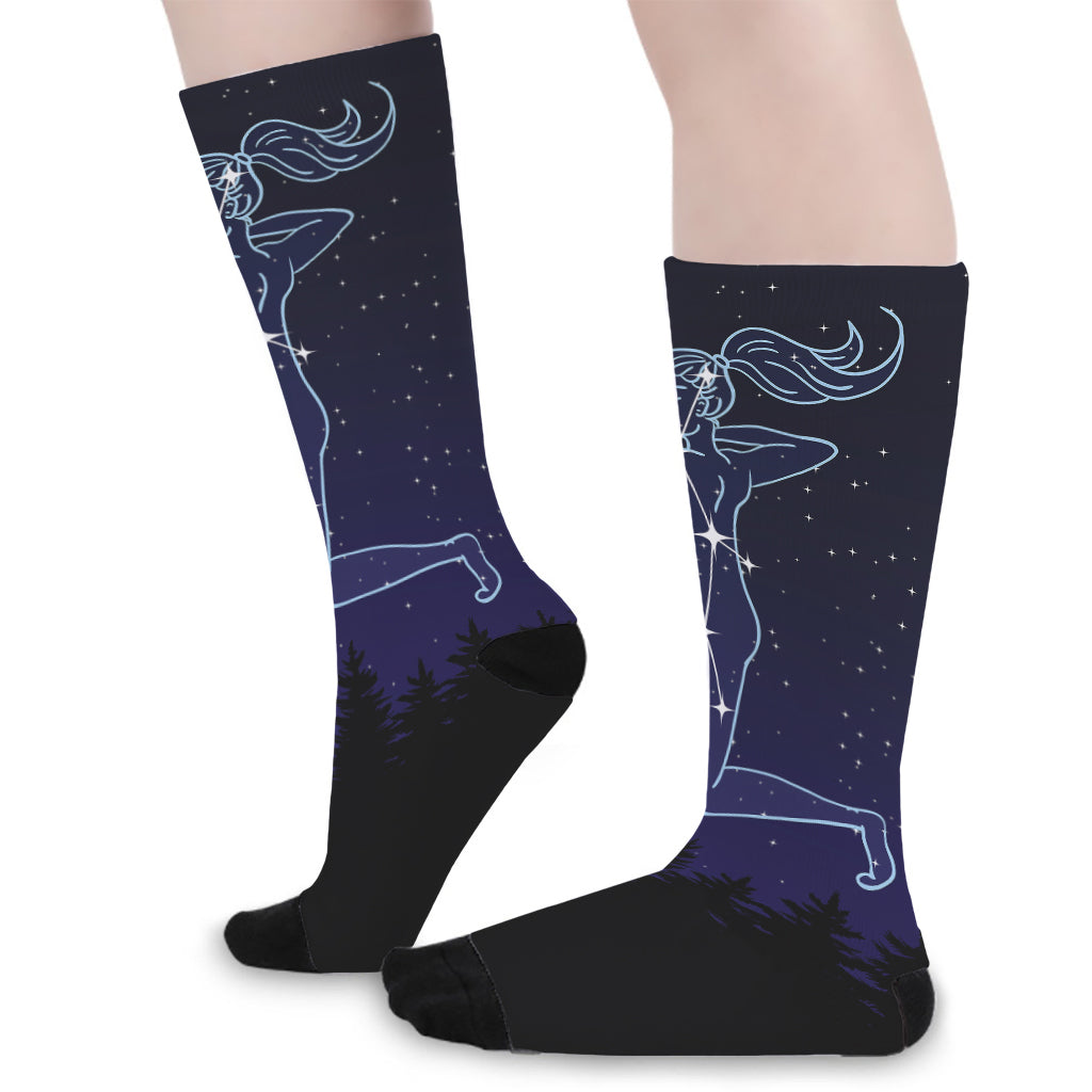 Sagittarius Constellation Print Long Socks