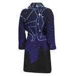 Sagittarius Constellation Print Men's Bathrobe