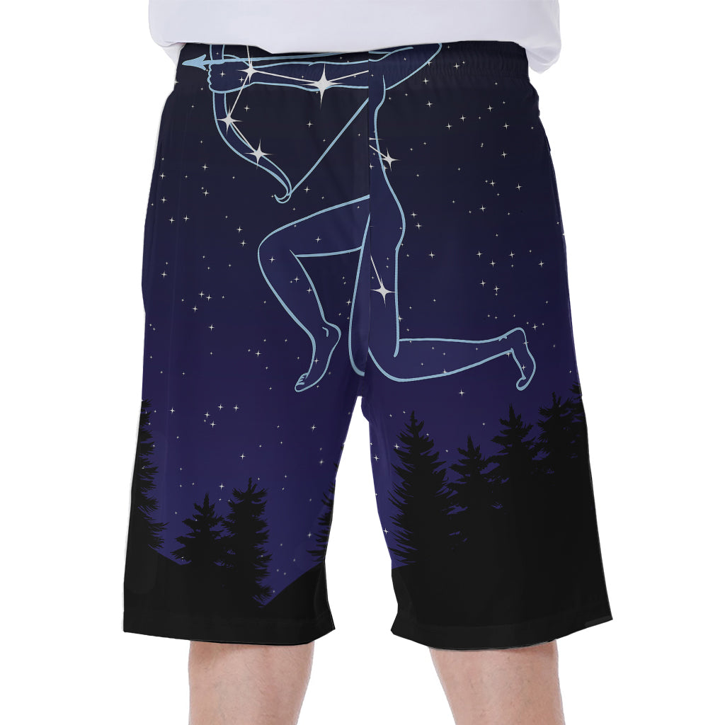 Sagittarius Constellation Print Men's Beach Shorts