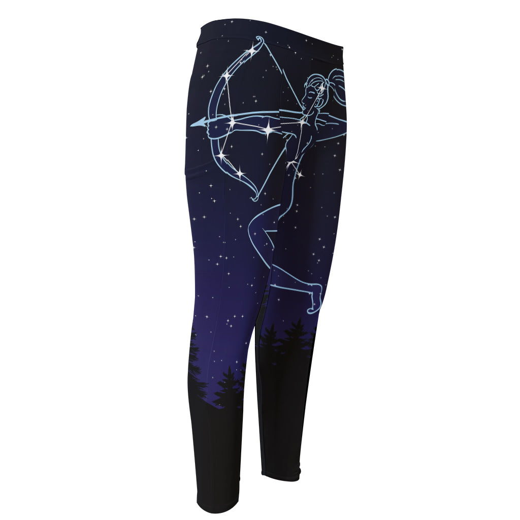 Sagittarius Constellation Print Men's Compression Pants