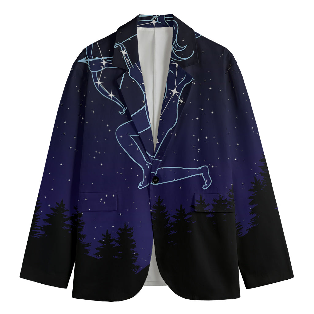 Sagittarius Constellation Print Men's Cotton Blazer