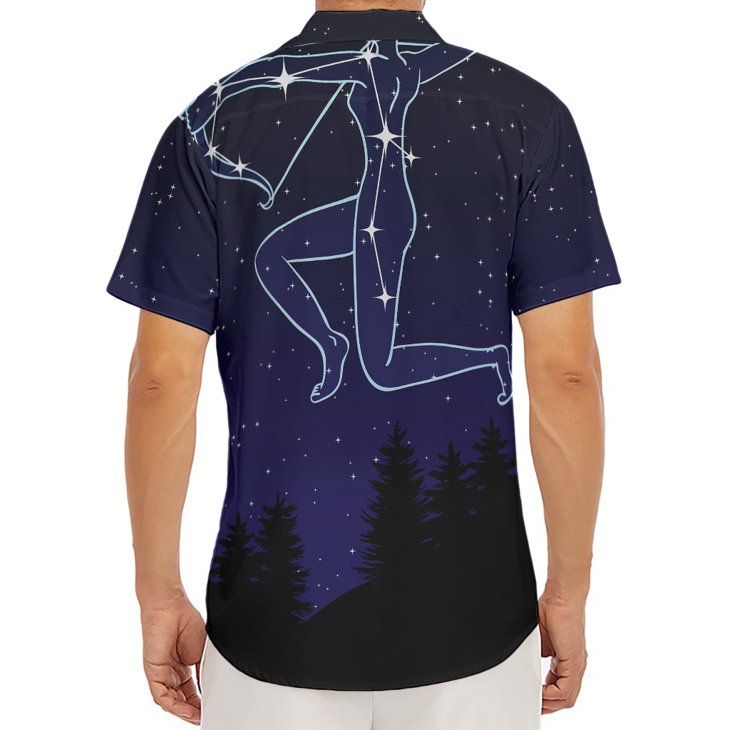 Sagittarius Constellation Print Men's Deep V-Neck Shirt