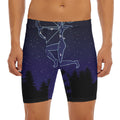Sagittarius Constellation Print Men's Long Boxer Briefs