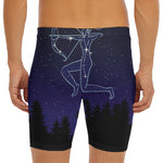 Sagittarius Constellation Print Men's Long Boxer Briefs