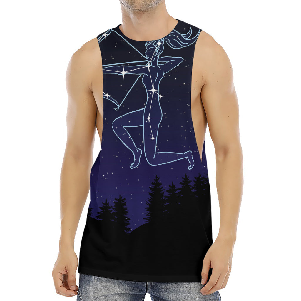Sagittarius Constellation Print Men's Muscle Tank Top