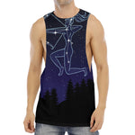 Sagittarius Constellation Print Men's Muscle Tank Top