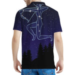 Sagittarius Constellation Print Men's Polo Shirt