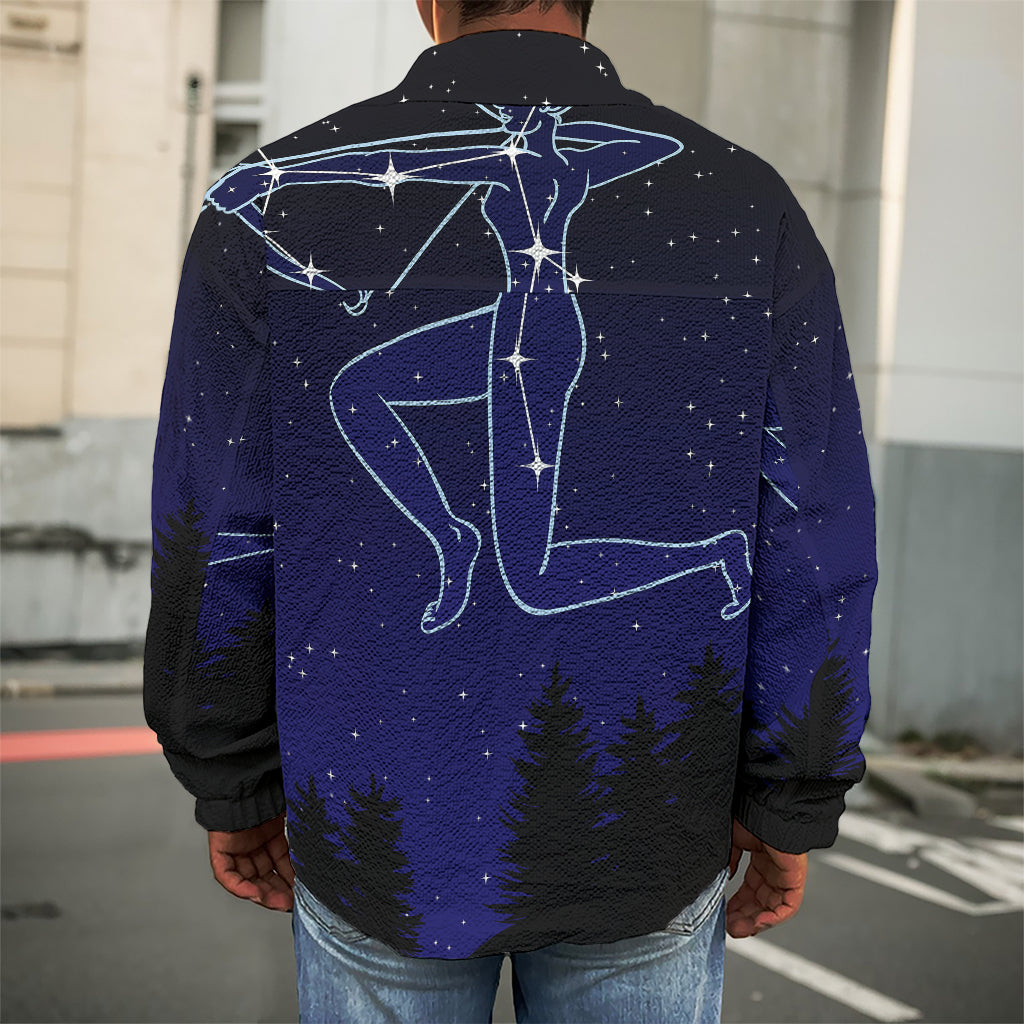 Sagittarius Constellation Print Men's Shirt Jacket