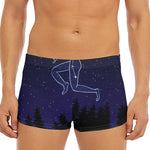 Sagittarius Constellation Print Men's Short Boxer Briefs