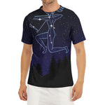 Sagittarius Constellation Print Men's Short Sleeve Rash Guard