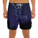 Sagittarius Constellation Print Men's Split Running Shorts