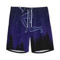 Sagittarius Constellation Print Men's Athletic Shorts