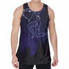 Sagittarius Constellation Print Men's Velvet Tank Top